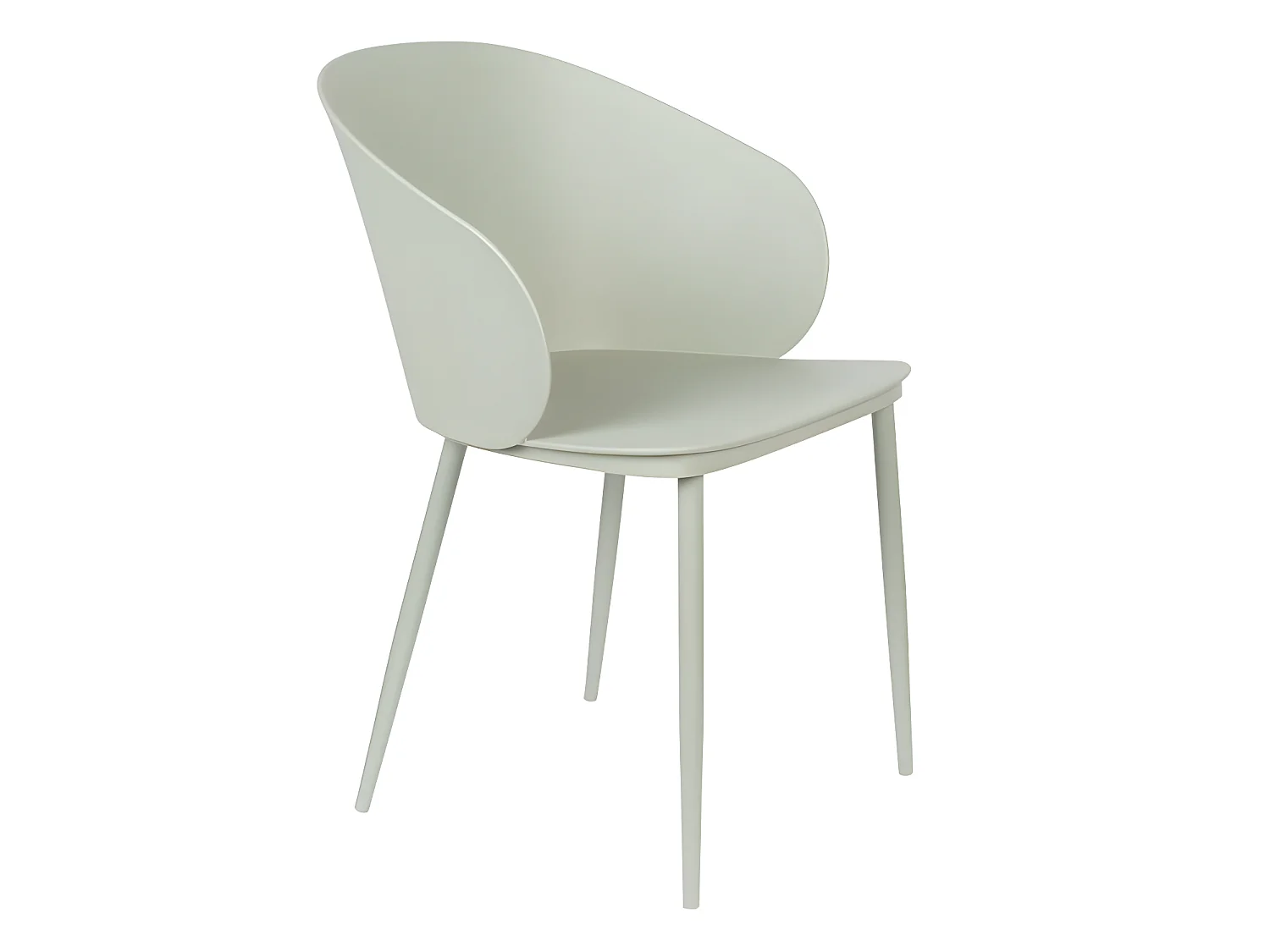 Gigi - Lot de 2 chaises en résine et métal - Vert d'eau