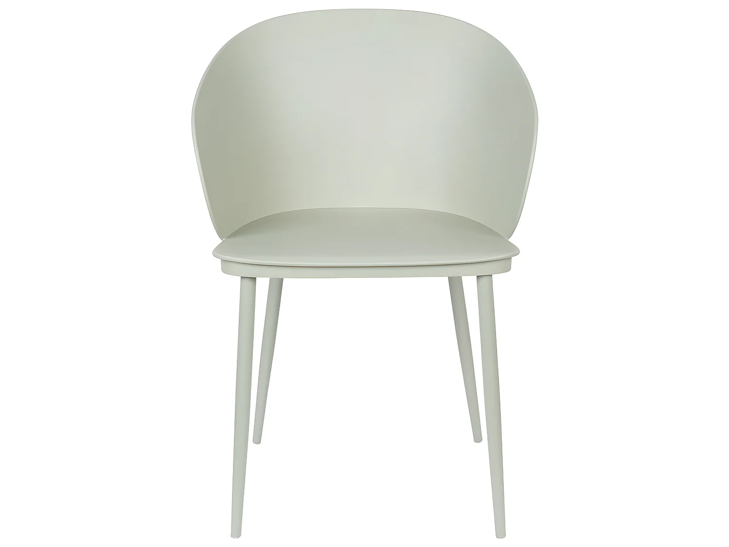 Gigi - Lot de 2 chaises en résine et métal - Vert d'eau