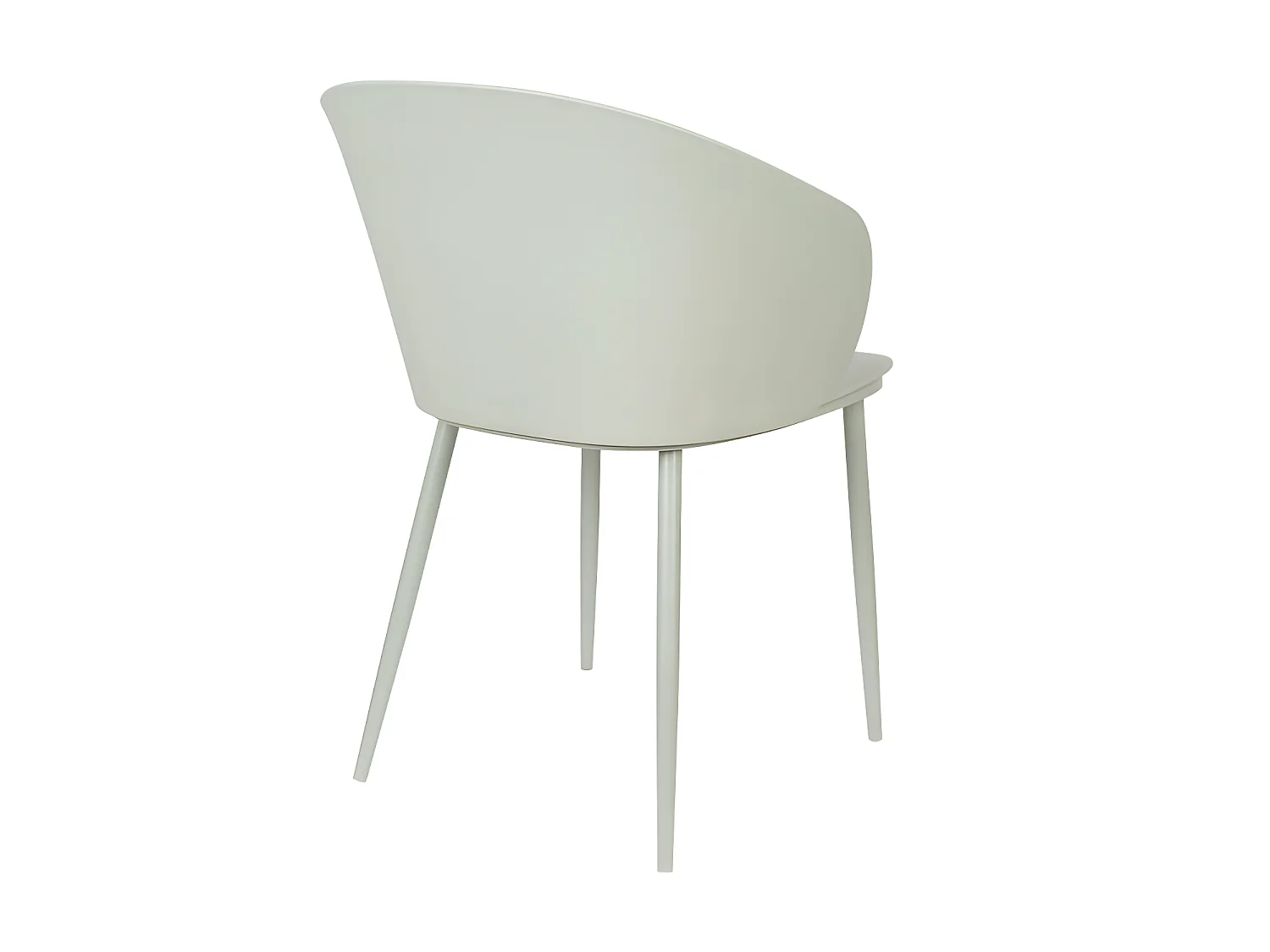 Gigi - Lot de 2 chaises en résine et métal - Vert d'eau