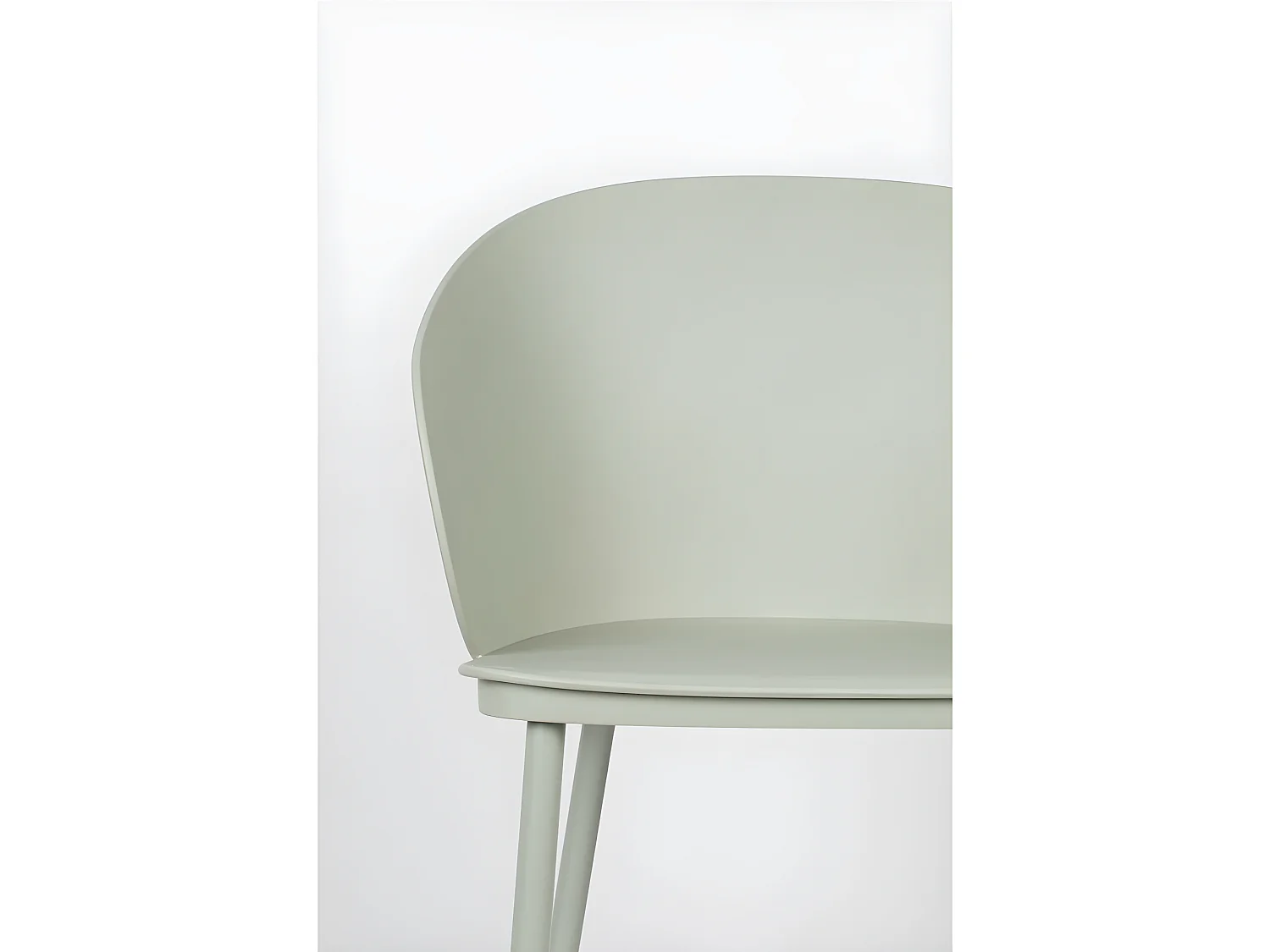 Gigi - Lot de 2 chaises en résine et métal - Vert d'eau