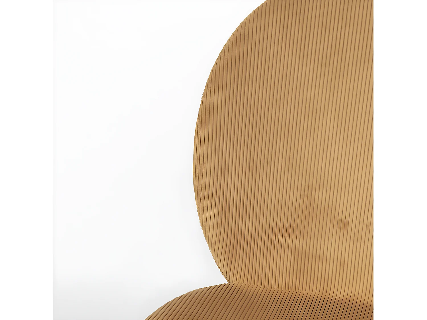 Bonnet - Lot de 2 chaises en velours côtelé et métal - Ocre