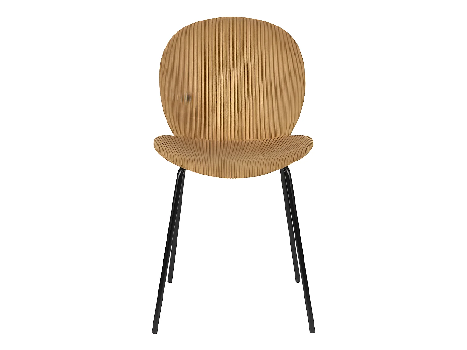 Bonnet - Lot de 2 chaises en velours côtelé et métal - Ocre