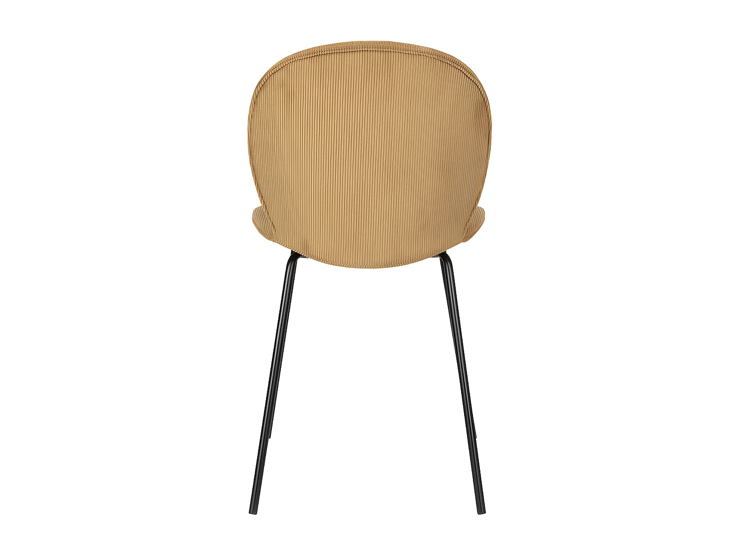 Bonnet - Lot de 2 chaises en velours côtelé et métal - Ocre