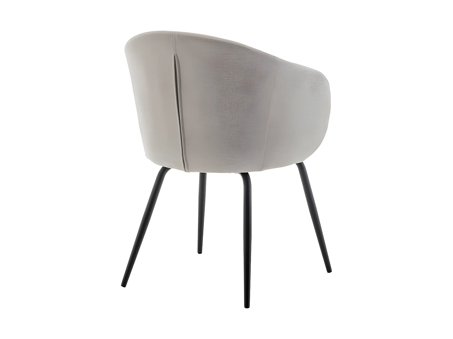 Calabra - Lot de 2 fauteuils de table en tissu et métal - Beige