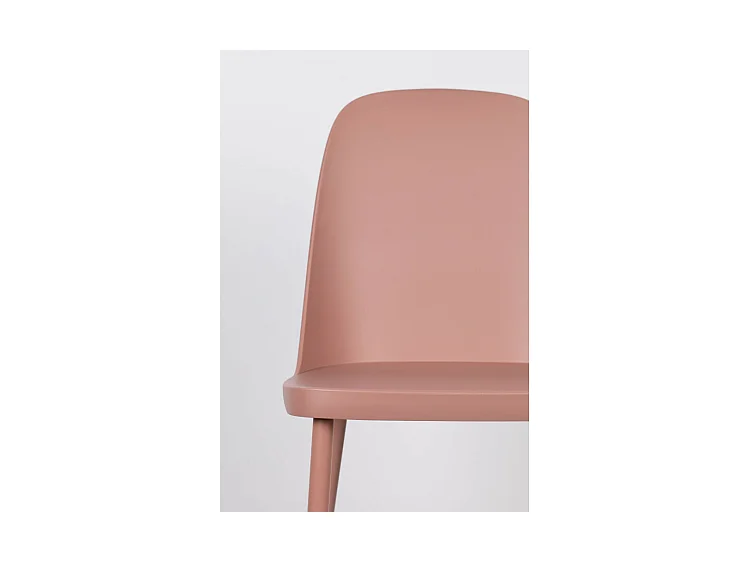 Pip - Lot de 2 chaises en résine et métal - Rose