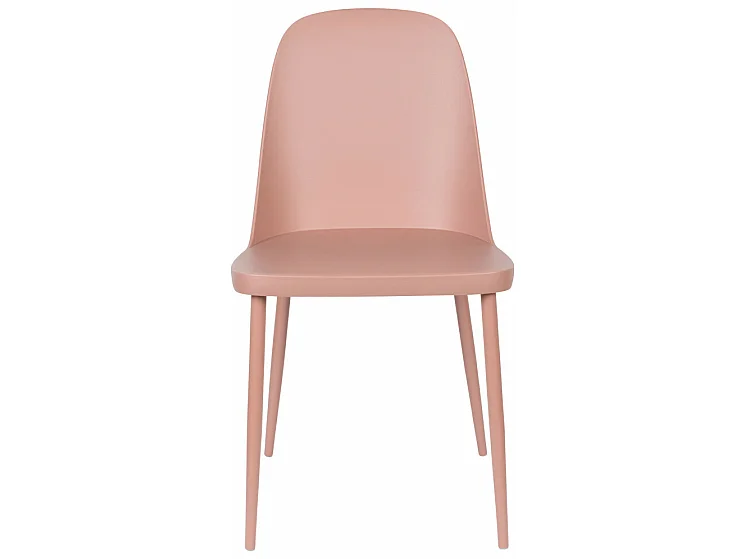 Pip - Lot de 2 chaises en résine et métal - Rose