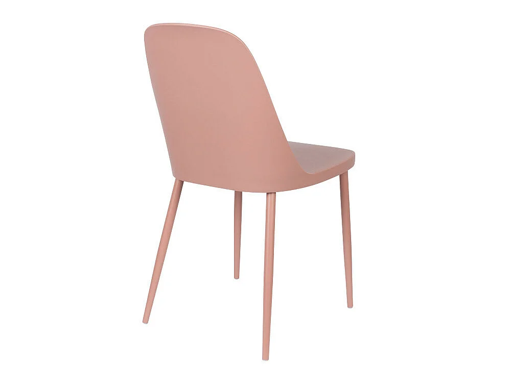 Pip - Lot de 2 chaises en résine et métal - Rose