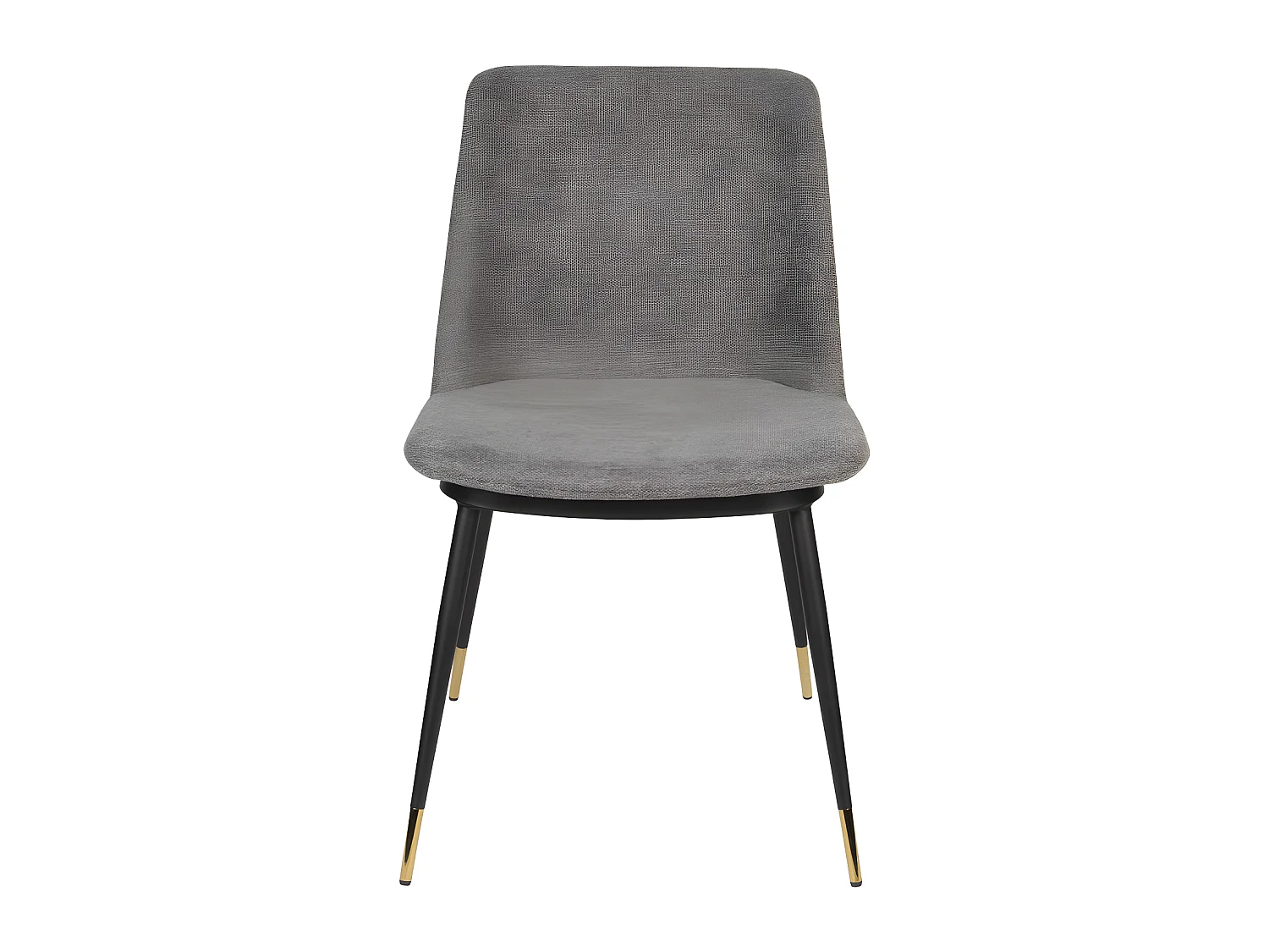 Lionel - Lot de 2 chaises en tissu et métal - Couleur - Gris
