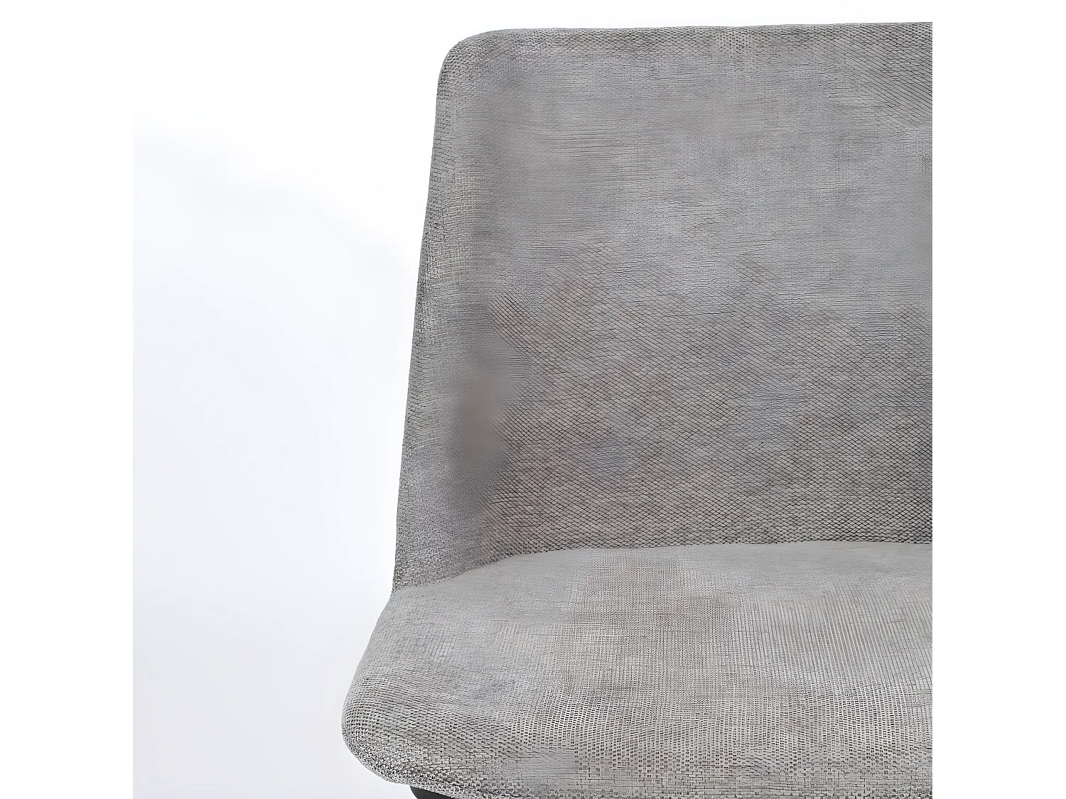 Lionel - Lot de 2 chaises en tissu et métal - Couleur - Gris