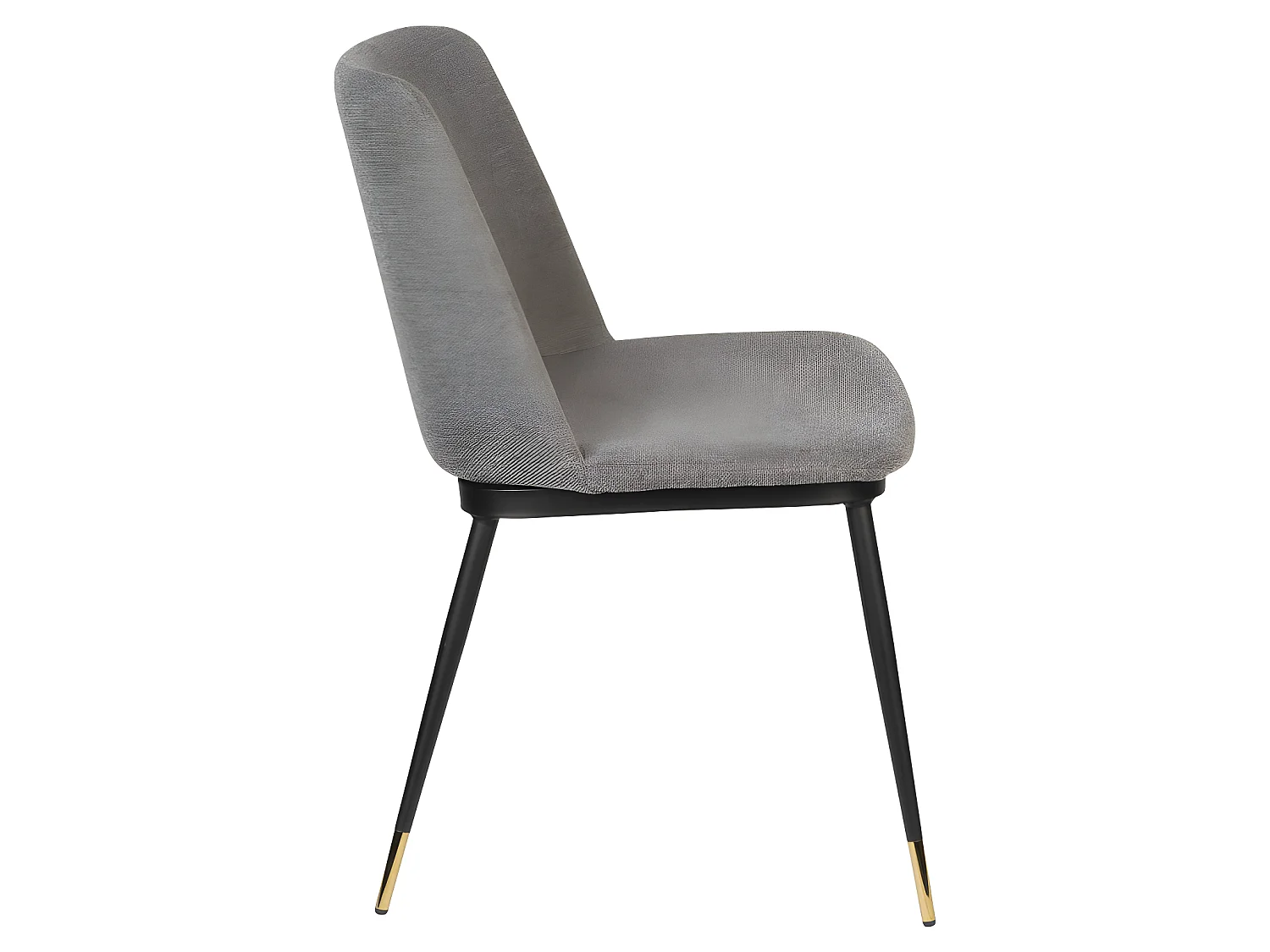 Lionel - Lot de 2 chaises en tissu et métal - Couleur - Gris