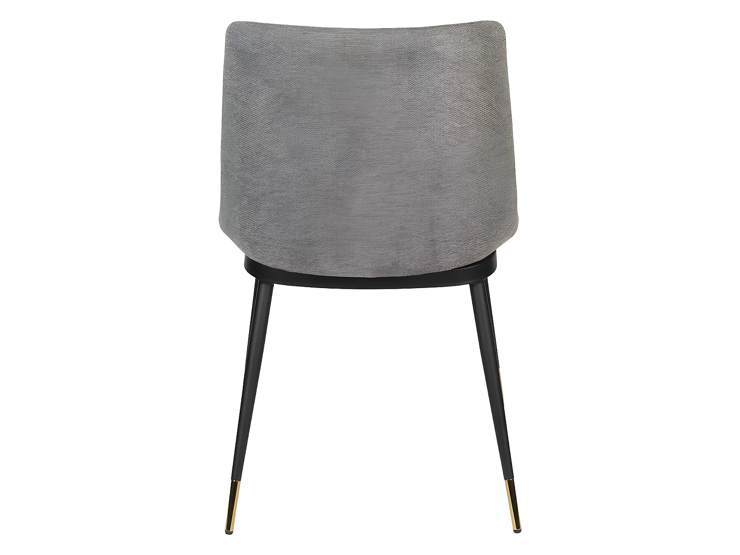 Lionel - Lot de 2 chaises en tissu et métal - Couleur - Gris