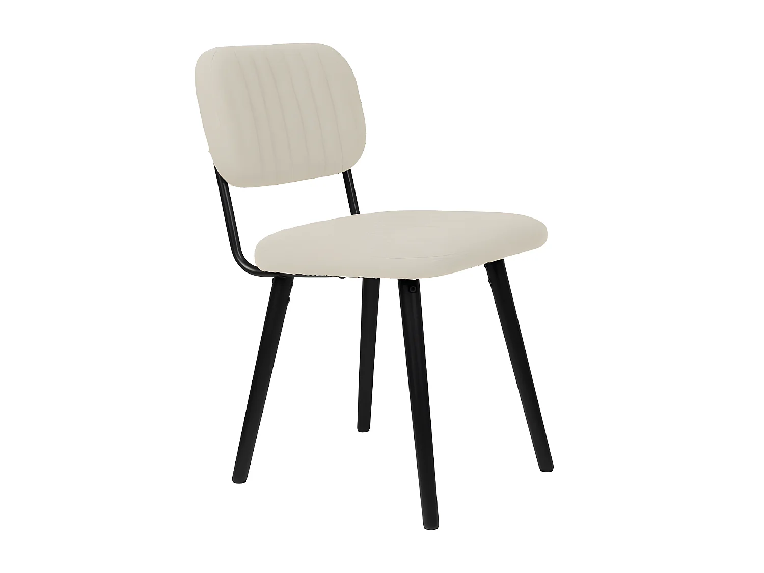 Jake Worn - Chaise rétro capitonnée en bouclette - Blanc