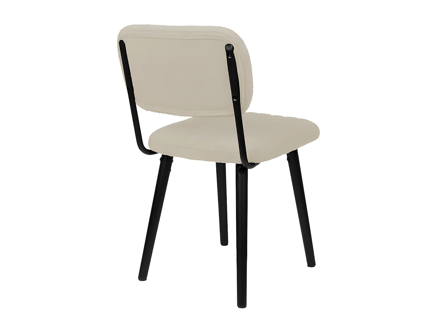 Jake Worn - Chaise rétro capitonnée en bouclette - Blanc