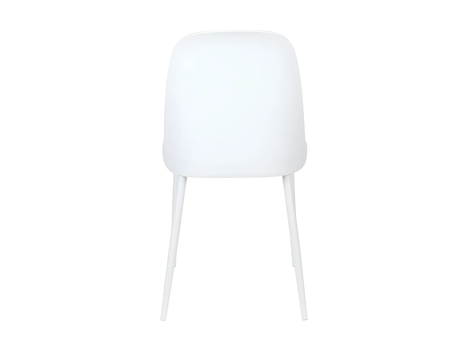 Pip - Lot de 2 chaises en résine et métal - Blanc