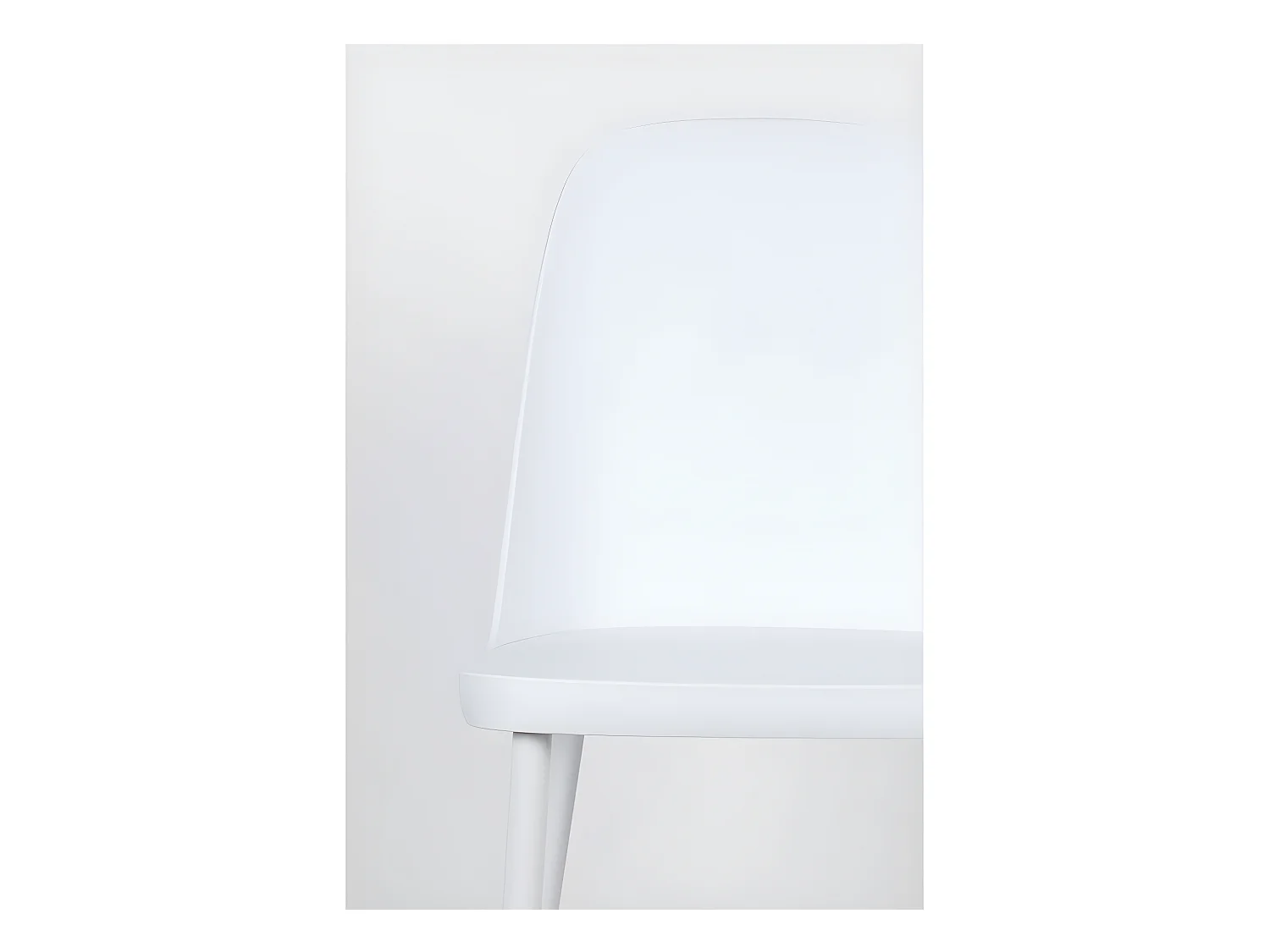 Pip - Lot de 2 chaises en résine et métal - Blanc