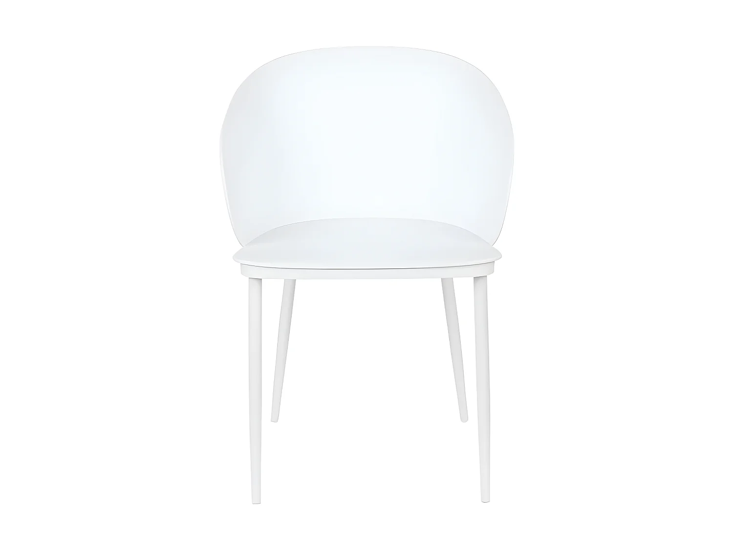 Gigi - Lot de 2 chaises en résine et métal - Blanc