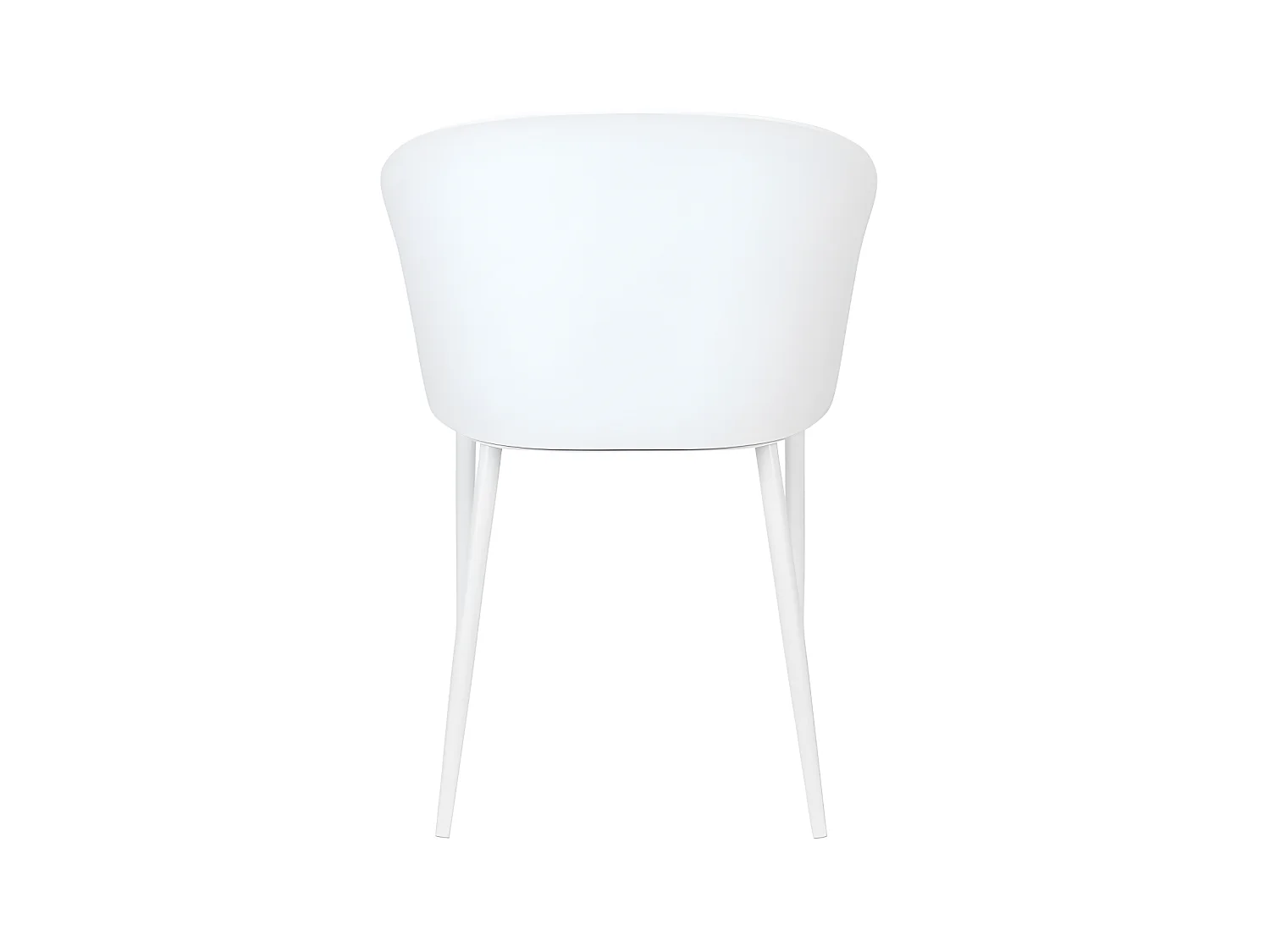 Gigi - Lot de 2 chaises en résine et métal - Blanc