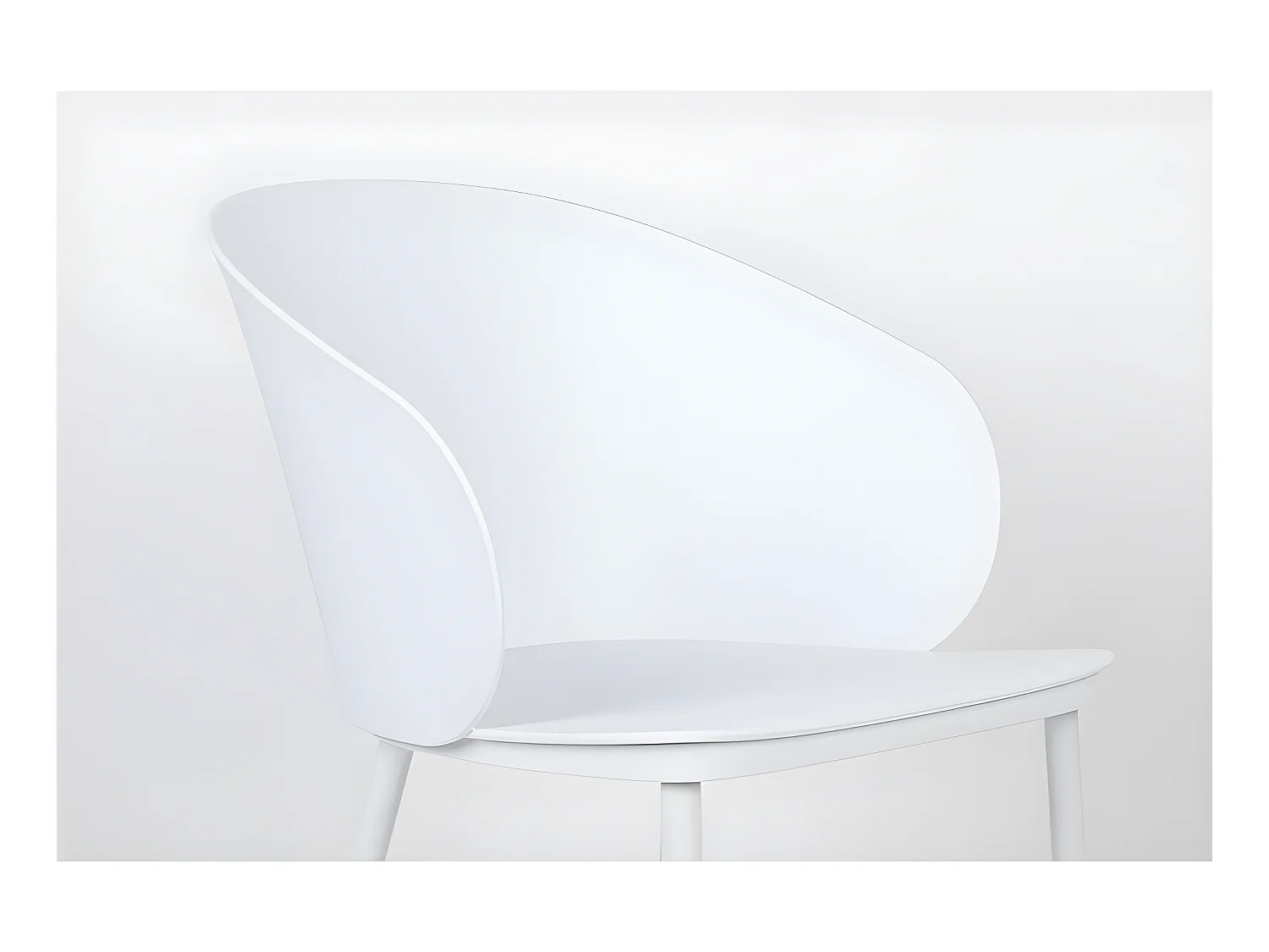 Gigi - Lot de 2 chaises en résine et métal - Blanc