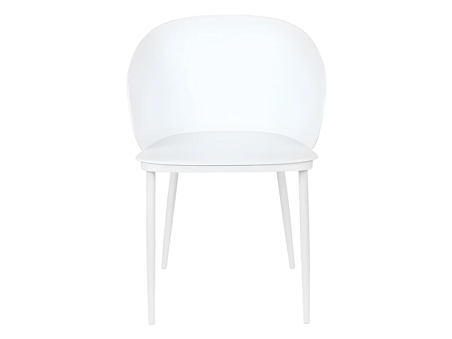 Gigi - Lot de 2 chaises en résine et métal - Blanc