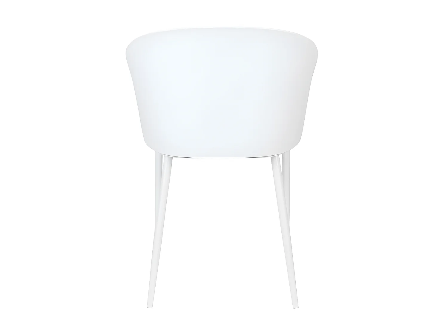 Gigi - Lot de 2 chaises en résine et métal - Blanc