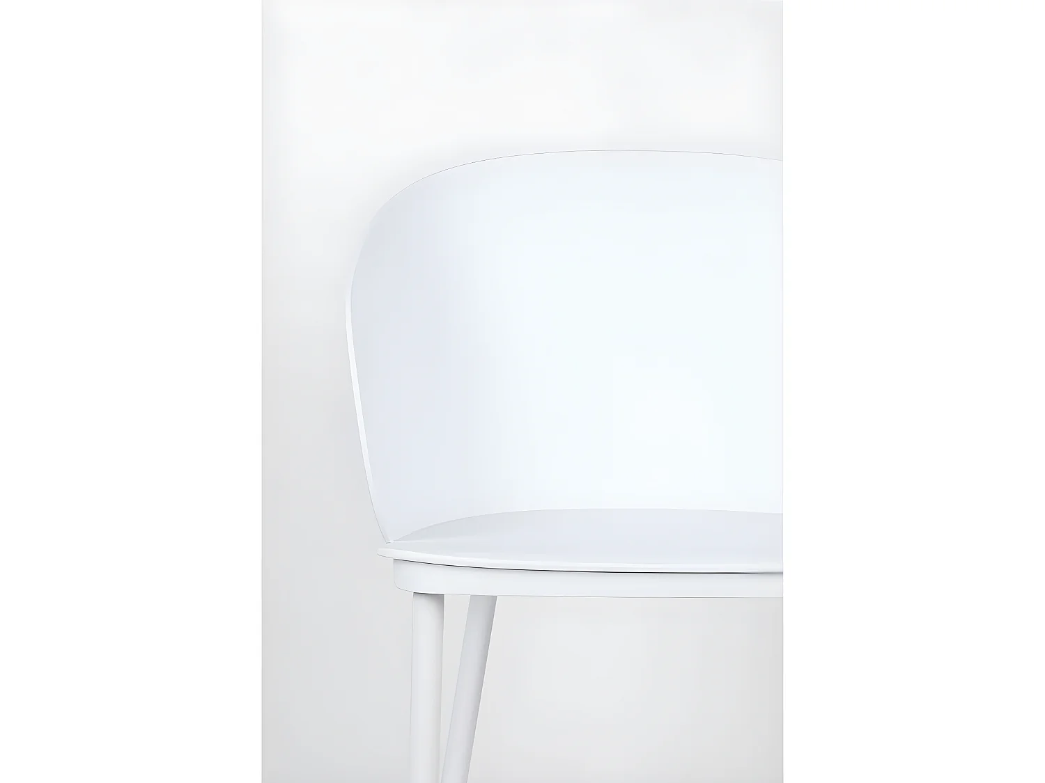 Gigi - Lot de 2 chaises en résine et métal - Blanc