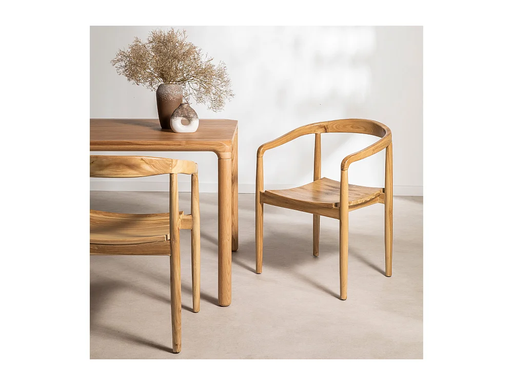Raden - Lot de 2 fauteuils de table en teck - Bois