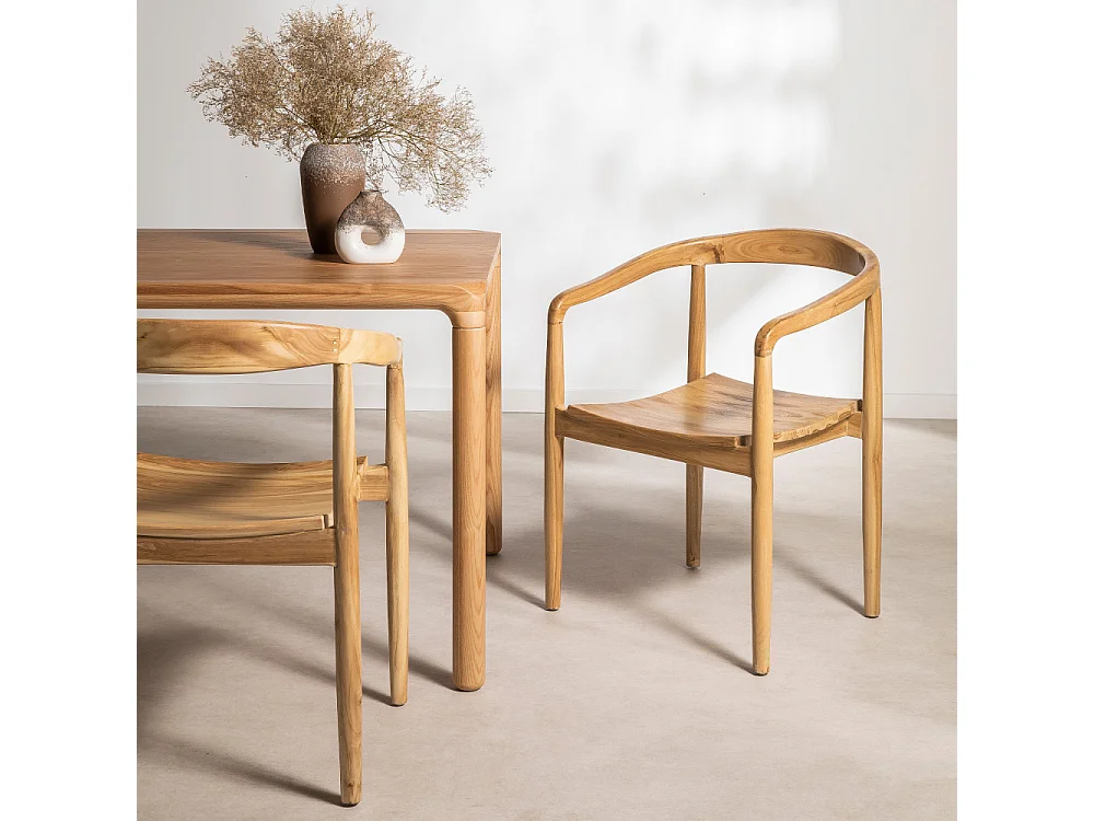 Raden - Lot de 2 fauteuils de table en teck - Bois