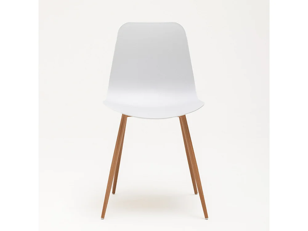 Leon - Lot de 2 chaises en résine - Blanc