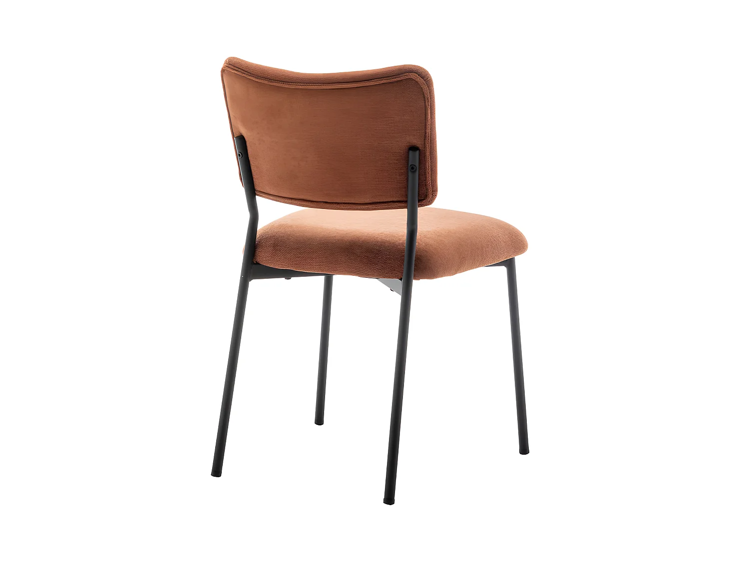 Vander - Lot de 2 chaises en tissu et métal - Rouille