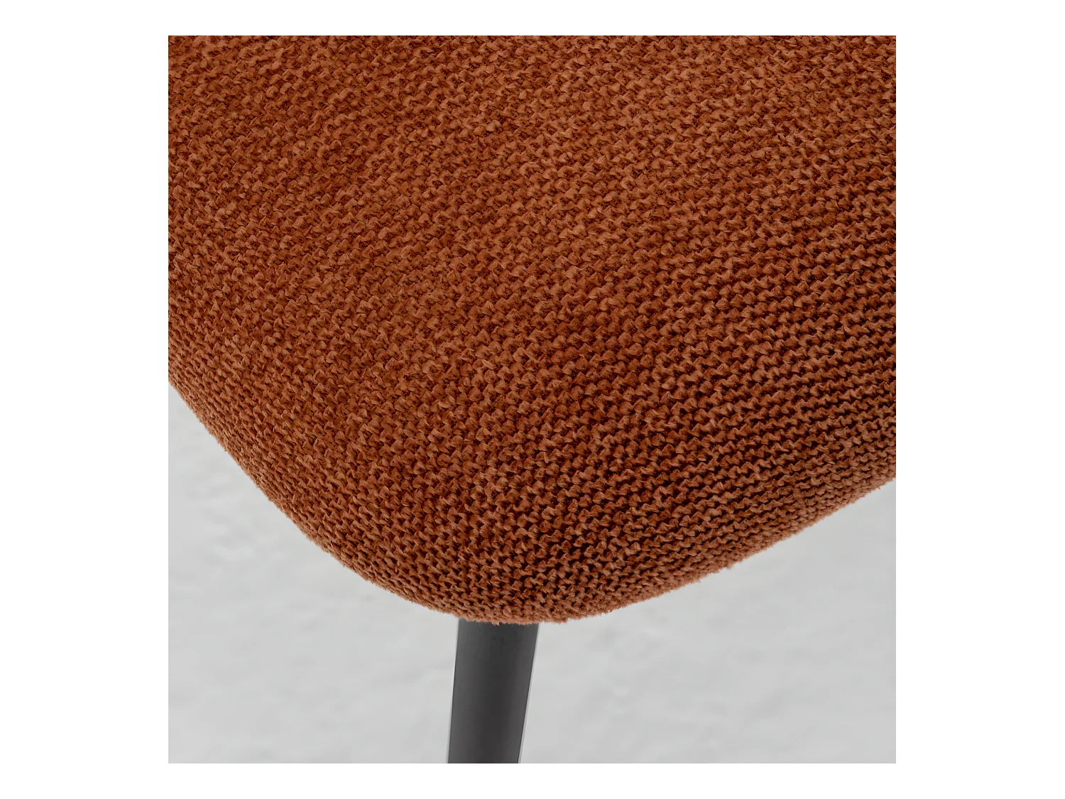 Vander - Lot de 2 chaises en tissu et métal - Rouille