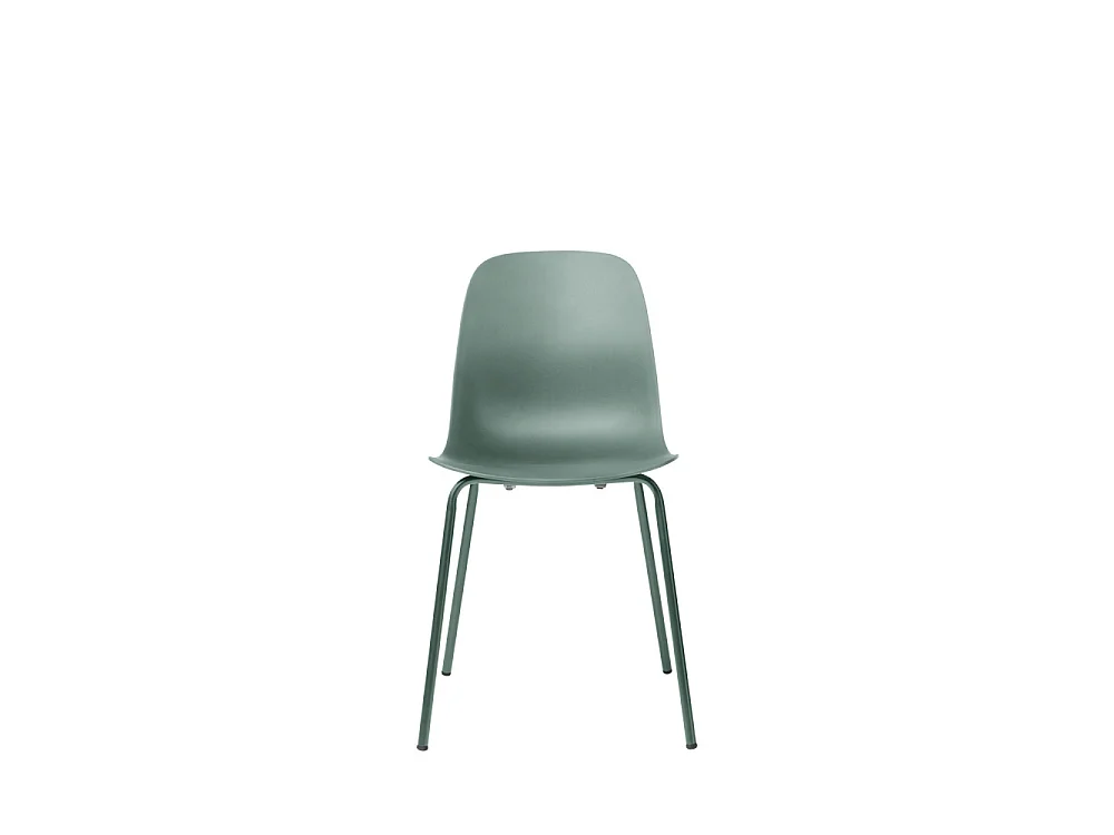 Hel - Lot de 4 chaises en plastique et métal - Vert