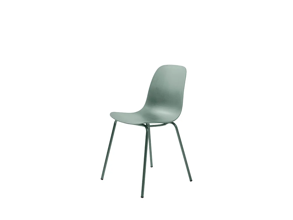Hel - Lot de 4 chaises en plastique et métal - Vert