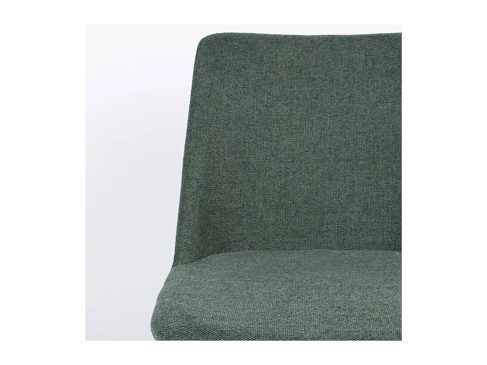 Lionel - Lot de 2 chaises en tissu et métal - Couleur - Vert
