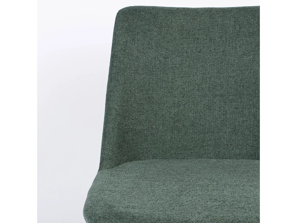 Lionel - Lot de 2 chaises en tissu et métal - Couleur - Vert