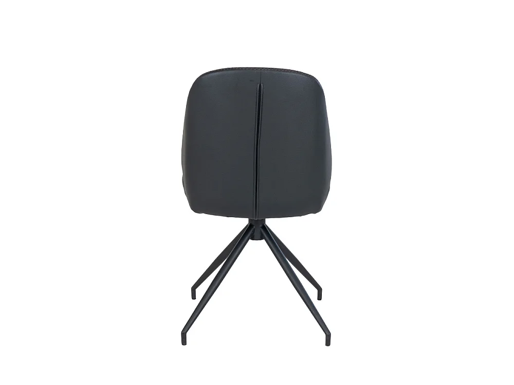 Monte Carlo - Lot de 2 chaises en simili et métal - Couleur - Noir