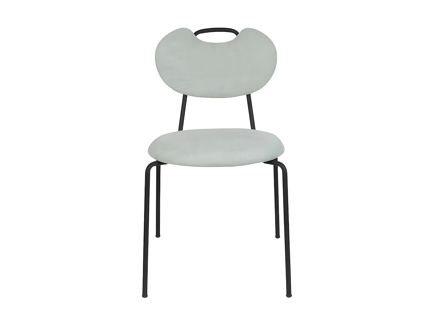 Aspen - Lot de 2 chaises en tissu et métal - Couleur - Vert