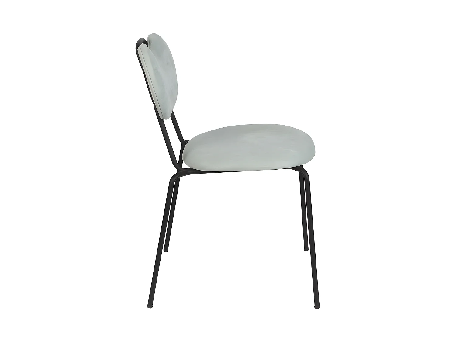 Aspen - Lot de 2 chaises en tissu et métal - Couleur - Vert