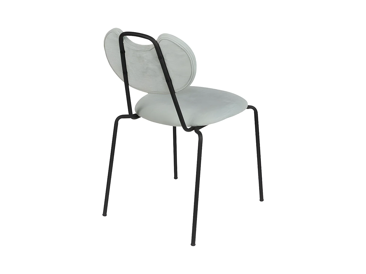 Aspen - Lot de 2 chaises en tissu et métal - Couleur - Vert