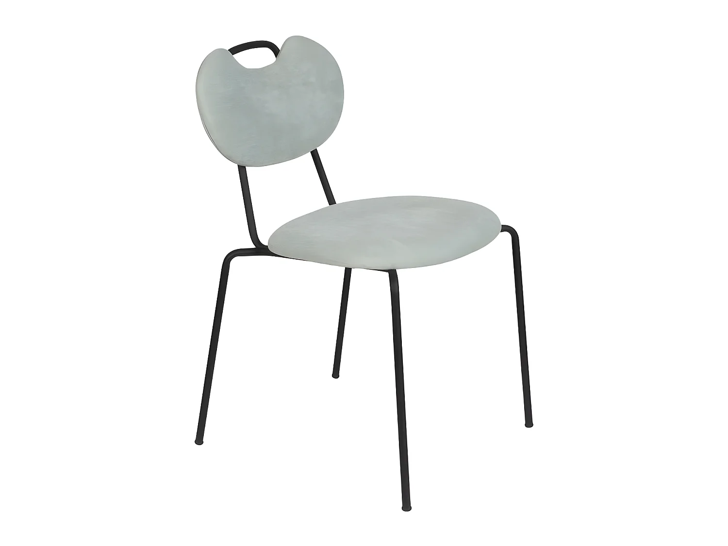 Aspen - Lot de 2 chaises en tissu et métal - Couleur - Vert