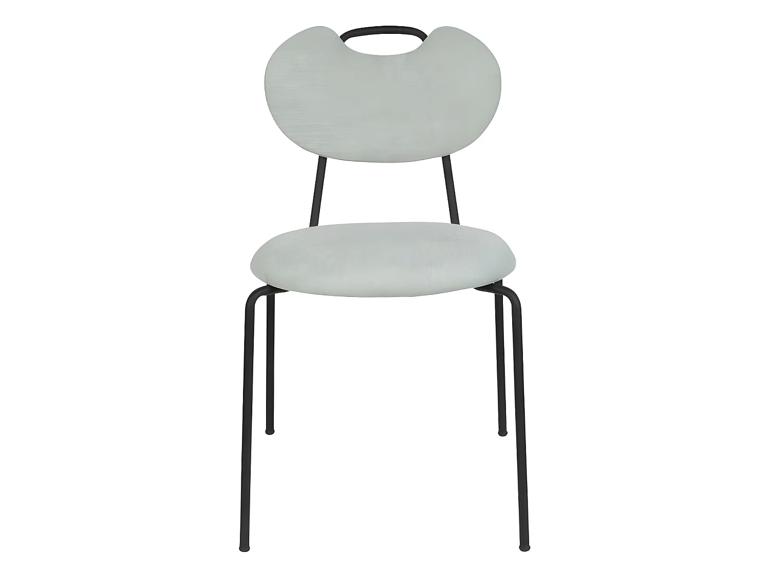 Aspen - Lot de 2 chaises en tissu et métal - Couleur - Vert