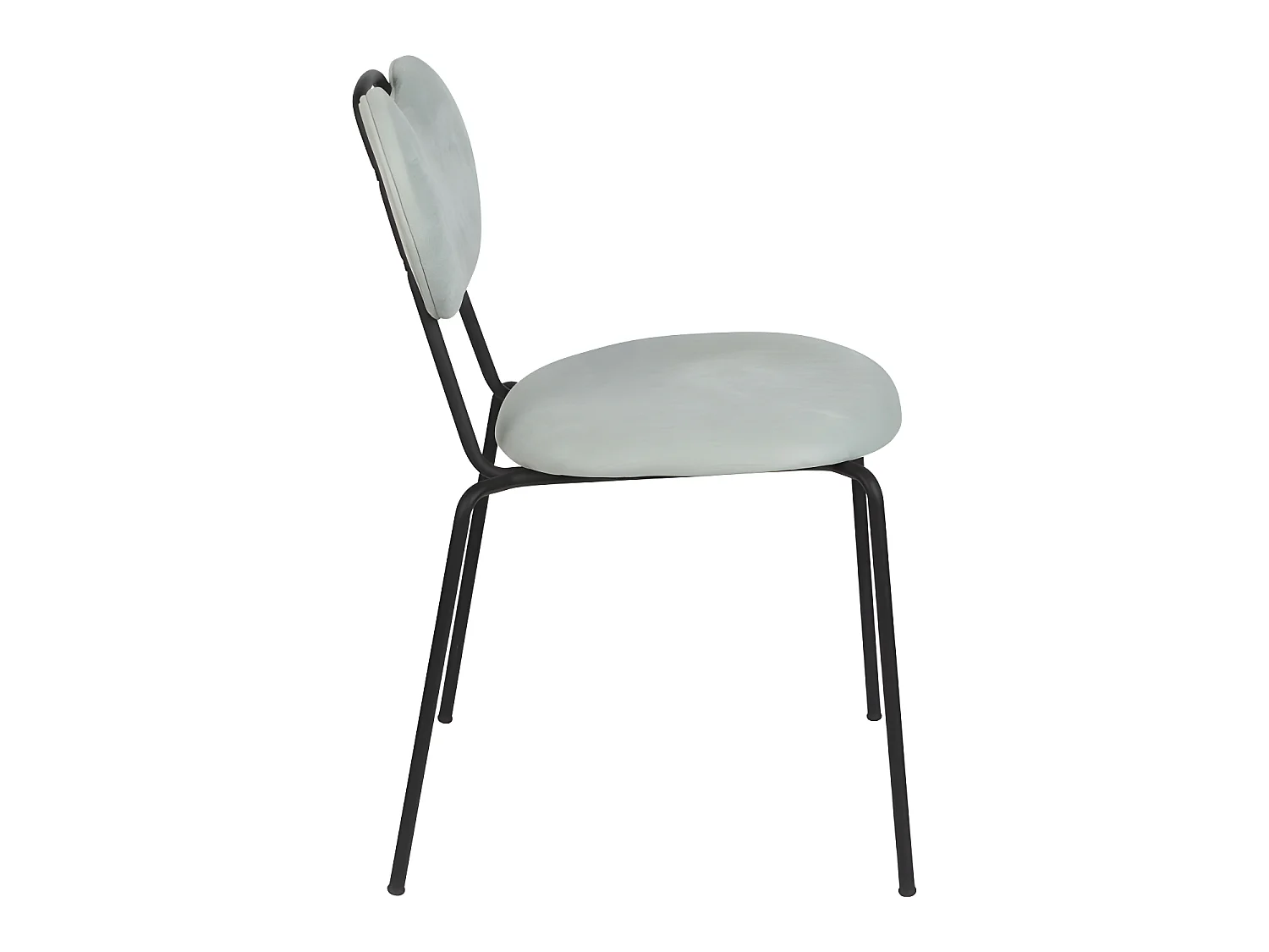 Aspen - Lot de 2 chaises en tissu et métal - Couleur - Vert