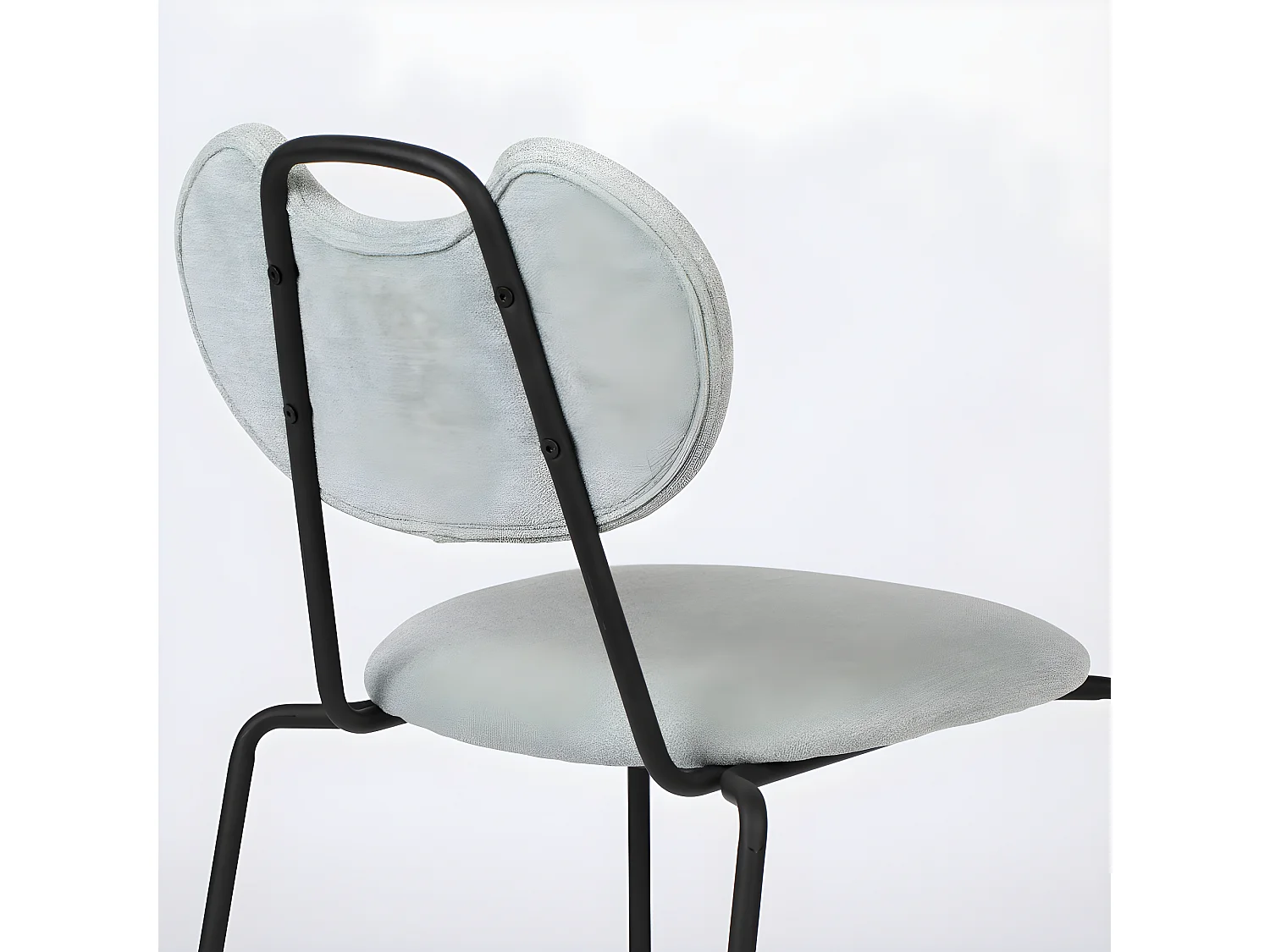 Aspen - Lot de 2 chaises en tissu et métal - Couleur - Vert