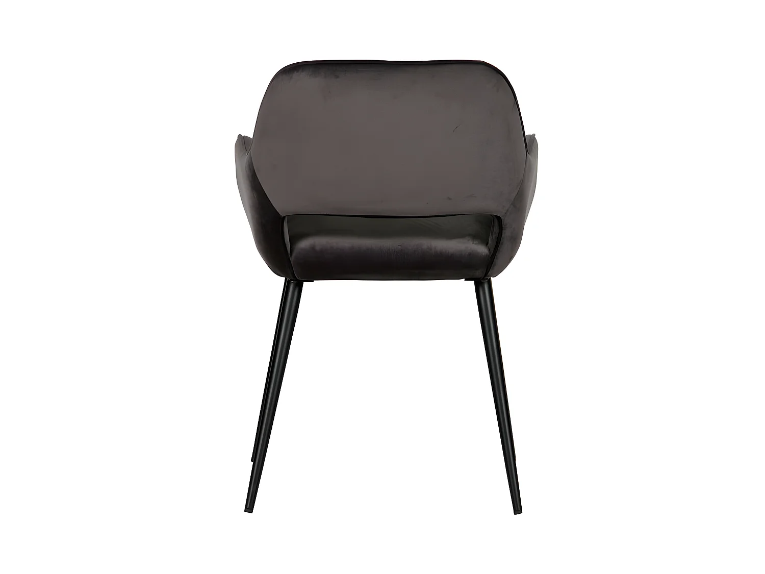 Jelle - Lot de 2 fauteuils de table en velours - Gris