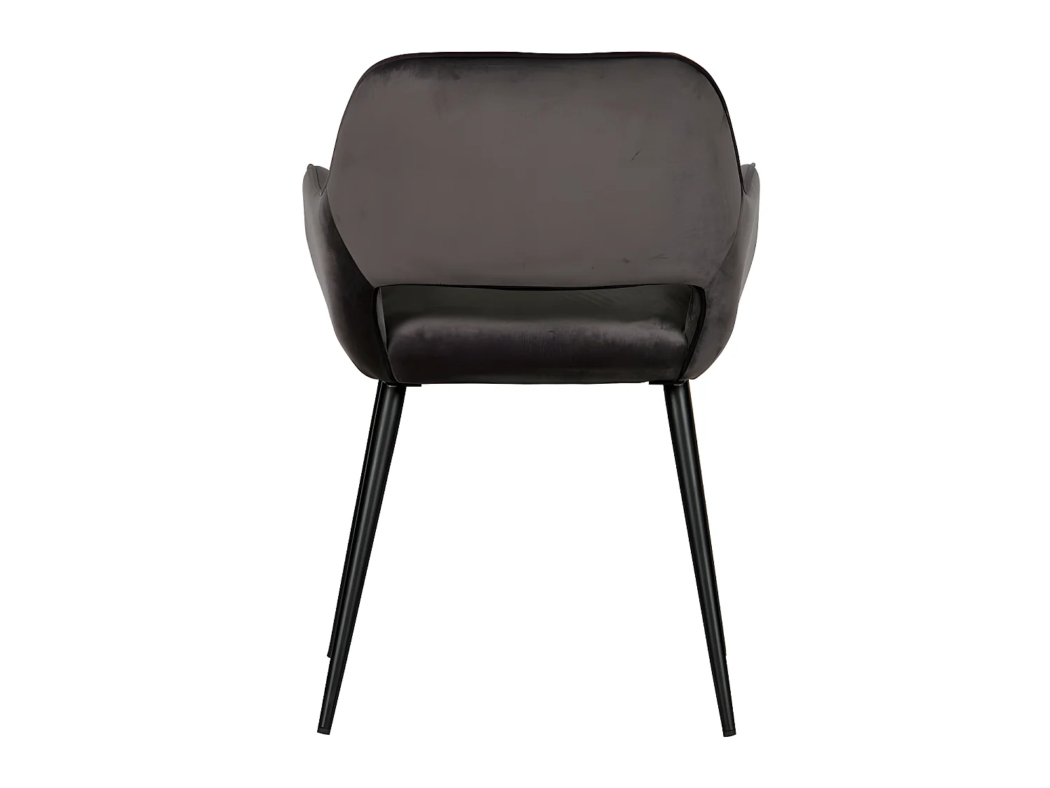 Jelle - Lot de 2 fauteuils de table en velours - Gris