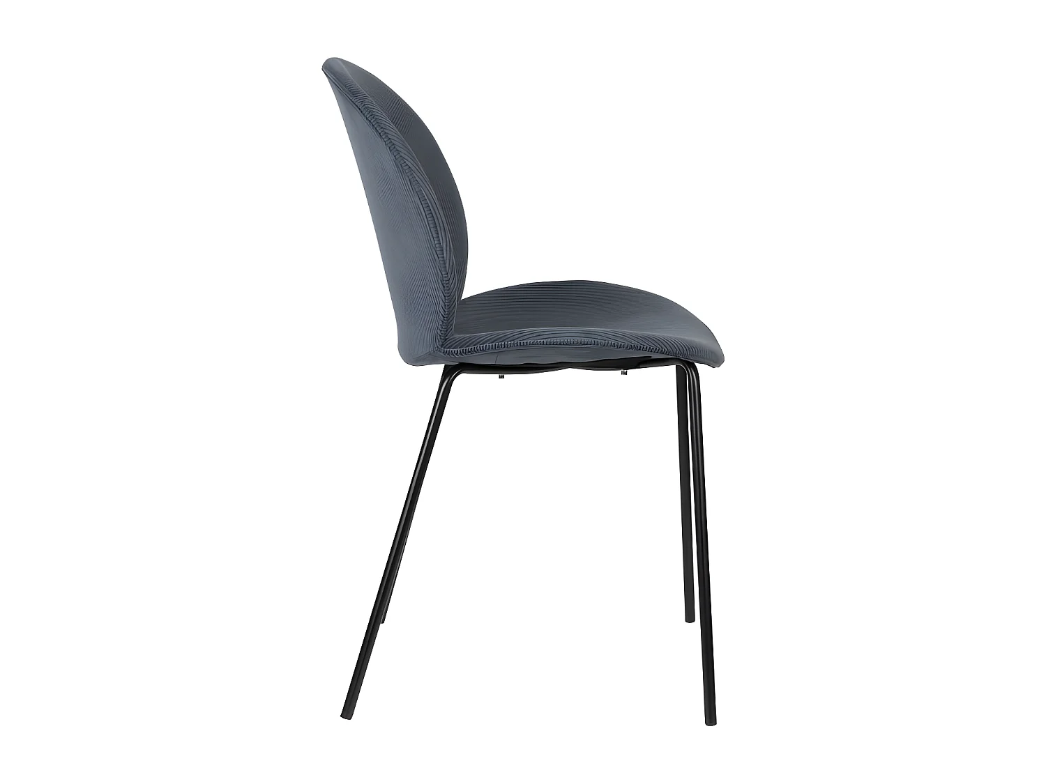 Bonnet - Lot de 2 chaises en velours côtelé et métal - Ardoise