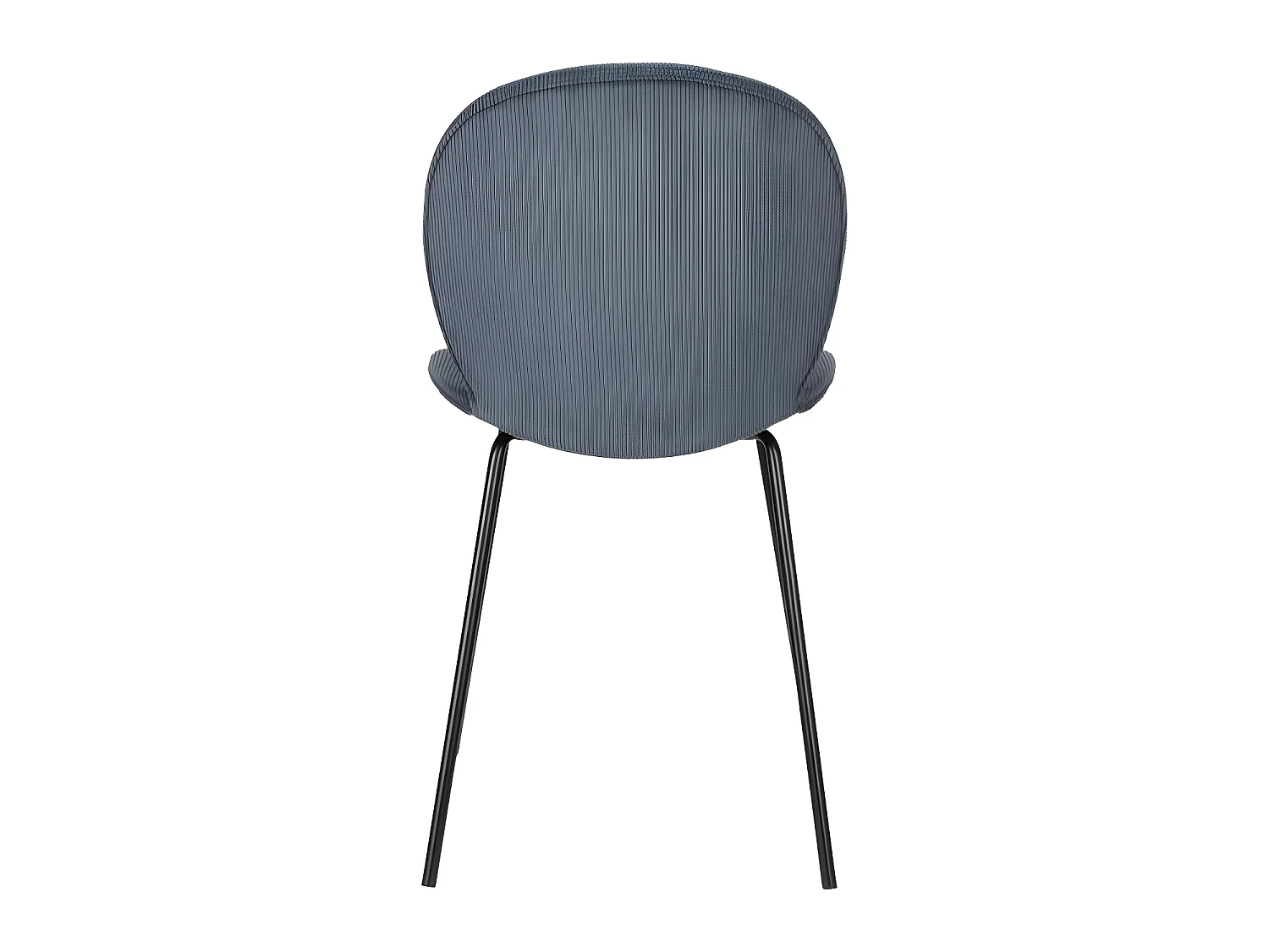 Bonnet - Lot de 2 chaises en velours côtelé et métal - Ardoise