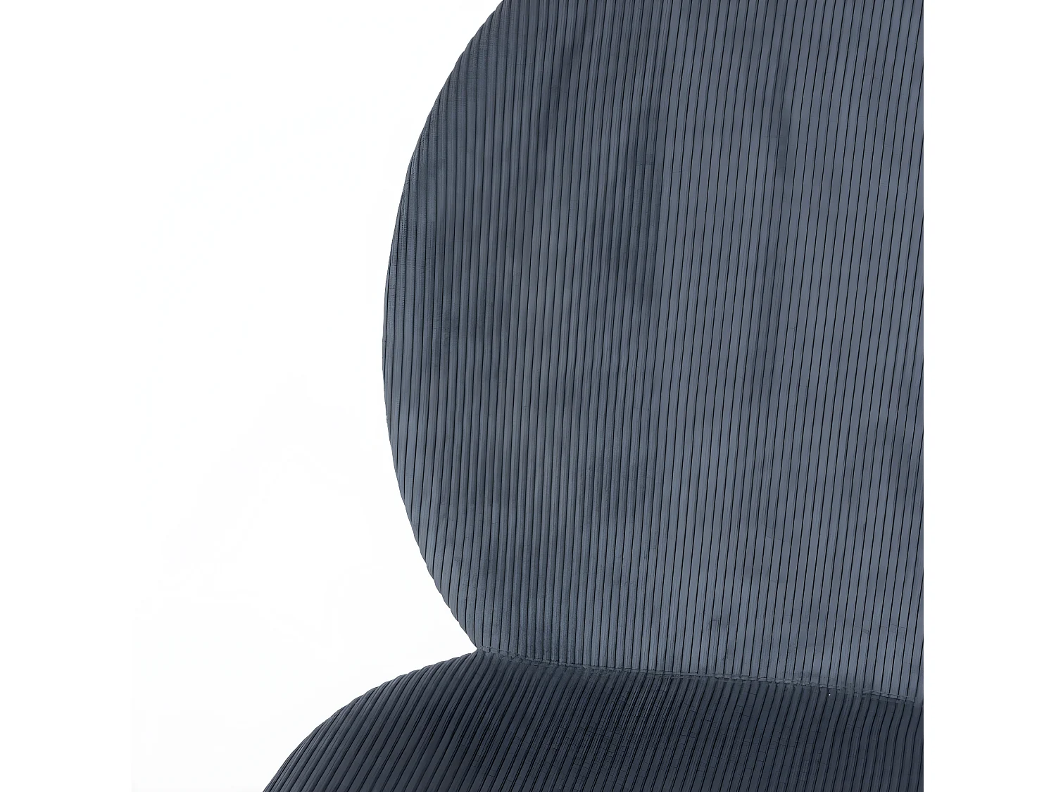 Bonnet - Lot de 2 chaises en velours côtelé et métal - Ardoise