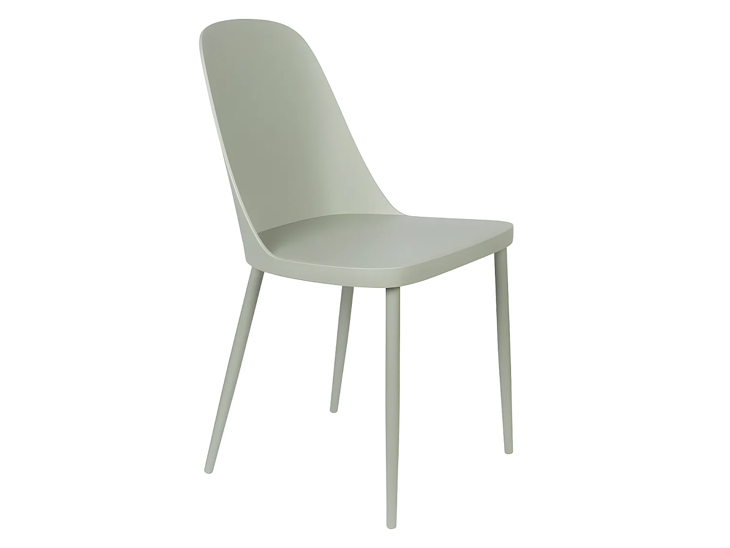 Pip - Lot de 2 chaises en résine et métal - Vert d'eau