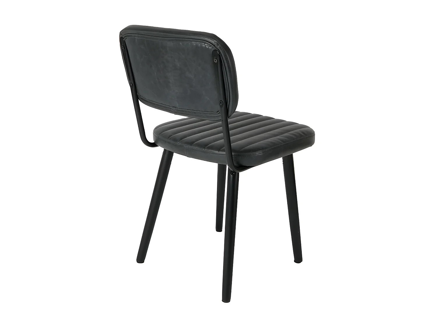 Jake Worn - Chaise rétro capitonnée - Noir