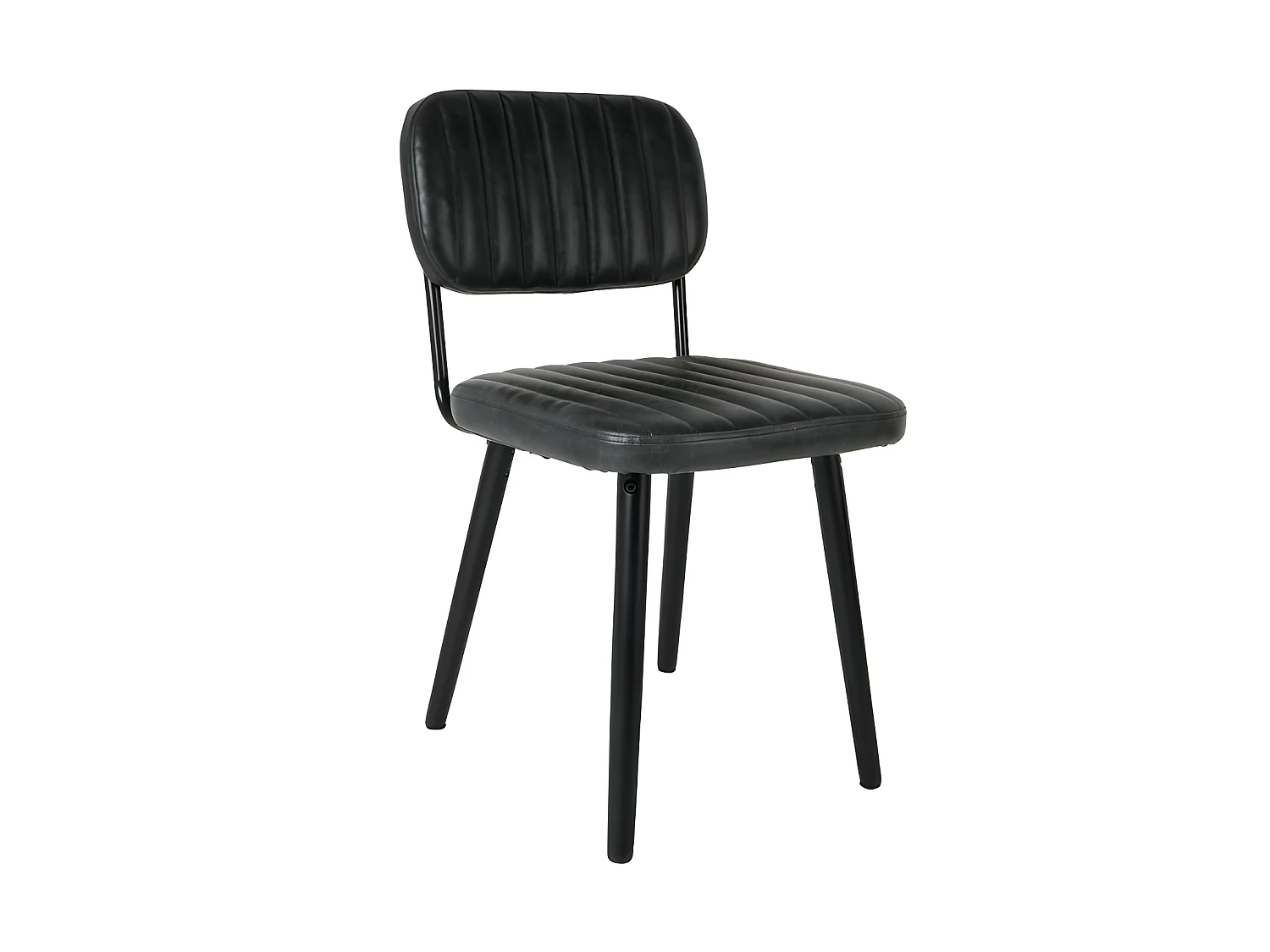 Jake Worn - Chaise rétro capitonnée - Noir